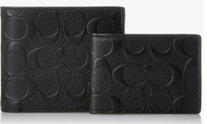 Cartera Coach Negra Doble