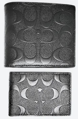 Cartera Coach Negra Doble