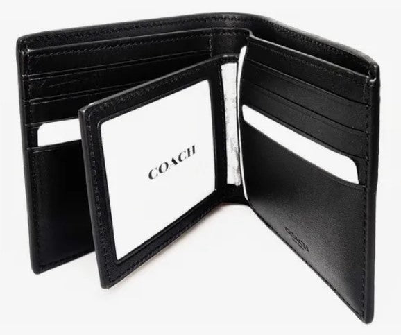 Cartera Coach Negra Doble