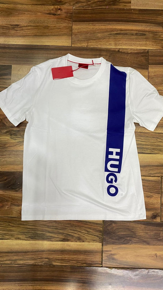 T-shirt HUGO BOSS Blanco con Azul