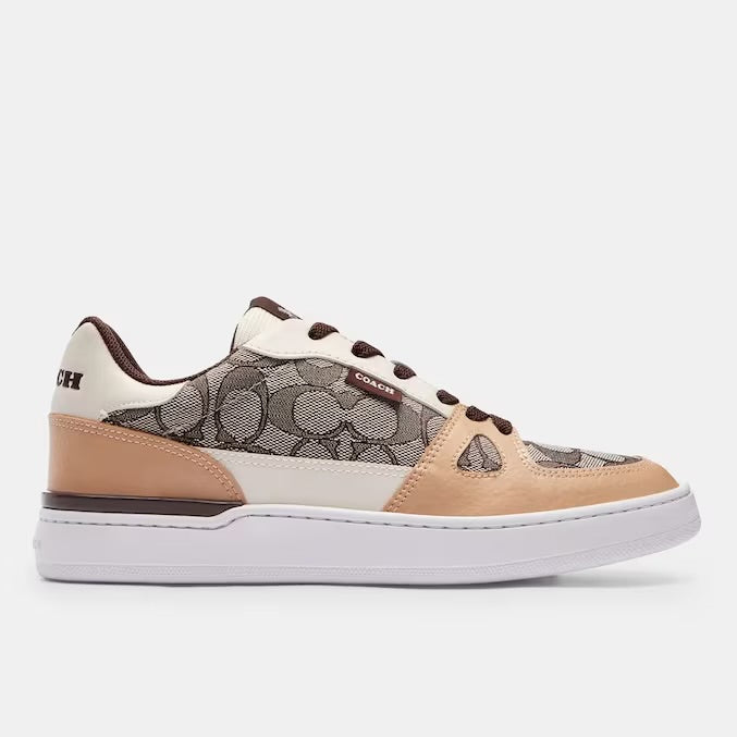 Coach Clip Low Court Brown