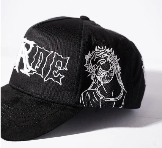 Rude Awakenings Hats "JESUS CHRIST" Crystal White